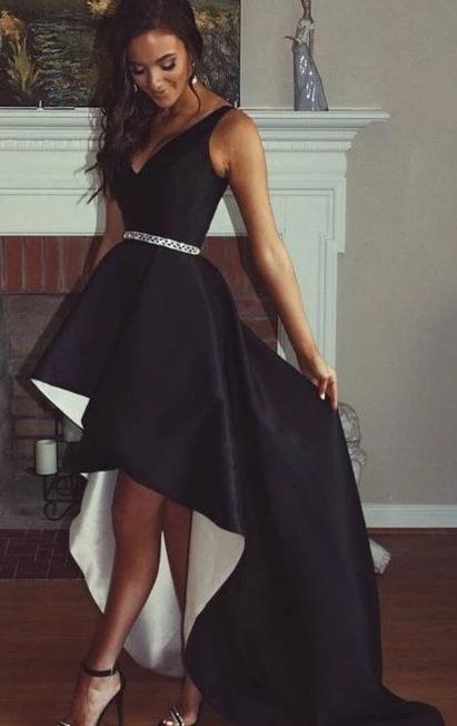 High Low Black And White Prom Dress ...